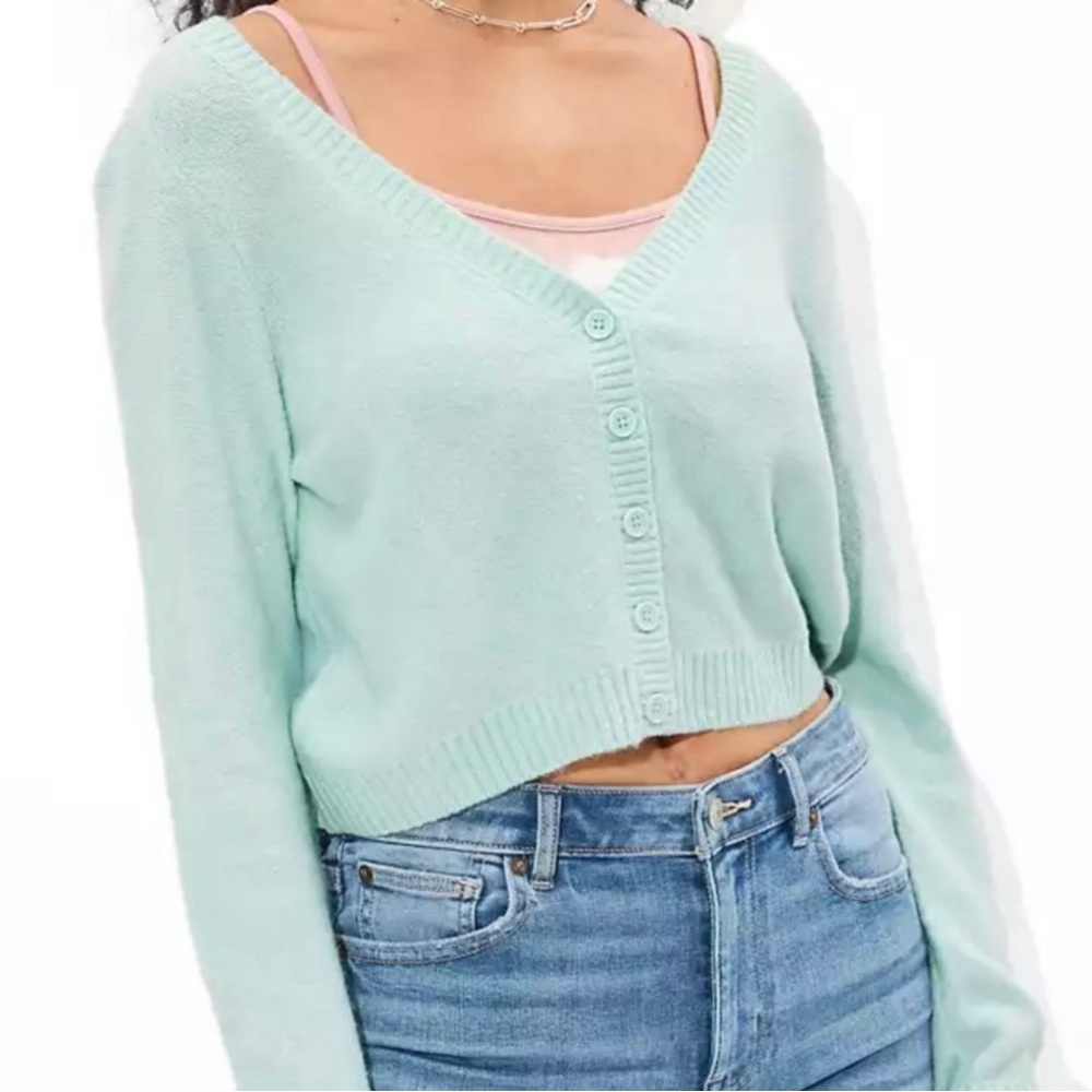American Eagle Mint Cardigan SZ XXL EUC